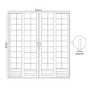 Ver imagem 6 de Kit com 2 Portas de Aço de Correr 215x200cm Minas Sul MGM Branco