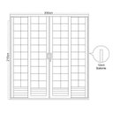 Ver imagem 6 de Kit com 2 Portas de Aço de Correr 215x200cm Minas Sul Mgm