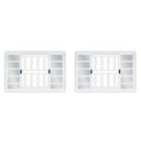 Ver imagem 1 de Kit com 2 Janelas de Aço de Correr 100x150cm 4 Folhas com Grade Minas Sul Mgm