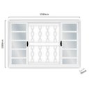 Ver imagem 3 de Kit com 2 Janelas de Aço de Correr 100x150cm 4 Folhas com Grade Minas Sul Mgm