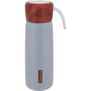 Delicate Garrafa Térmica 22x7x7cm 500ml Inox Cinza Parede Dupla