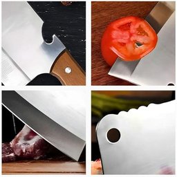 Cutelo Chef Aço Inoxidável Corte Preciso Carnes e Legumes - 4