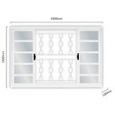 Ver imagem 5 de Kit com 2 Janelas de Aço de Correr 100x100cm 4 Folhas com Grade Minas Sul Mgm