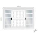 Ver imagem 5 de Kit Com 2 Janelas De Aço De Correr 100x100cm 4 Folhas Com Grade Branco MGM