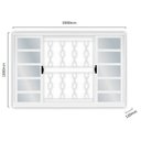 Ver imagem 3 de Kit com 2 Janelas de Aço de Correr 100x100cm 4 Folhas com Grade Minas Sul Mgm