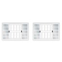 Ver imagem 1 de Kit com 2 Janelas de Aço de Correr 100x100cm 4 Folhas com Grade Minas Sul Mgm
