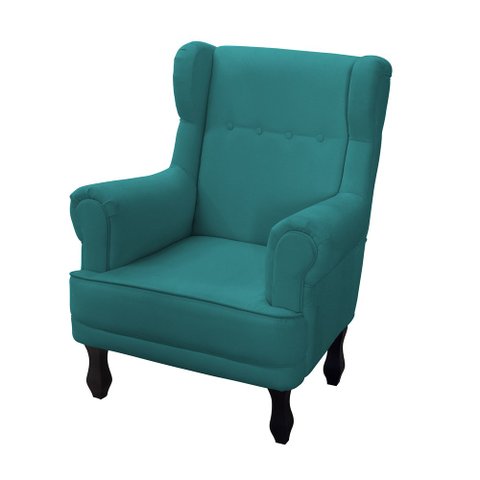 Poltrona de Amamentação Elisa Suede Azul Turquesa