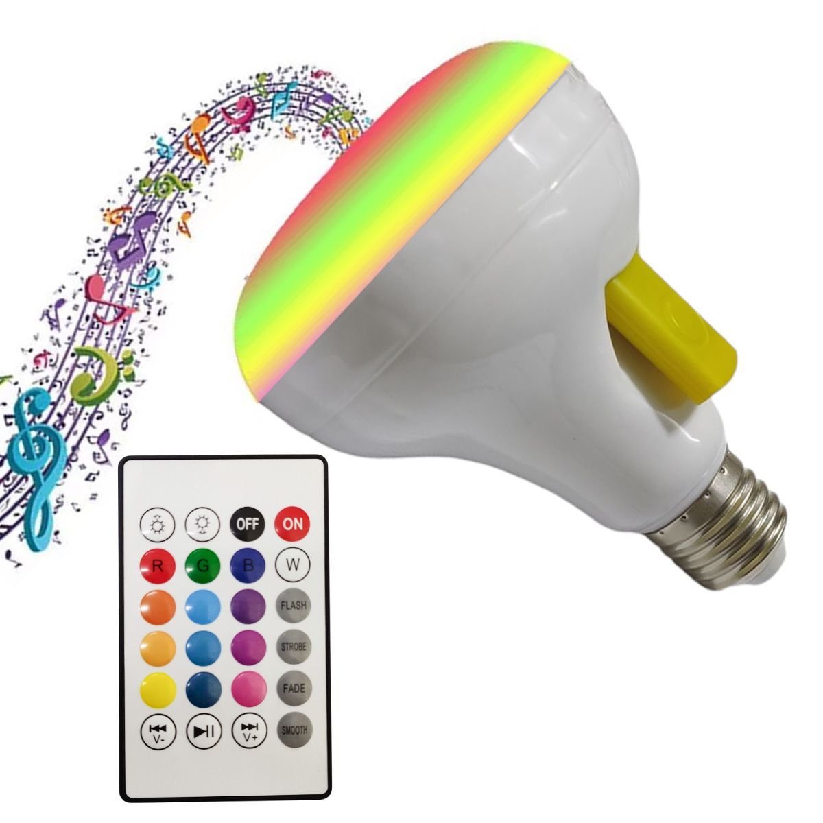 Luminaria Lampada Musical RGB USB Bluetooth Som Controle Remoto Evento Festa Iluminaçao Comemoraçao  - 2