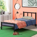Ver imagem 1 de Cama de Ferro Tubular Solteiro Preto Primoart