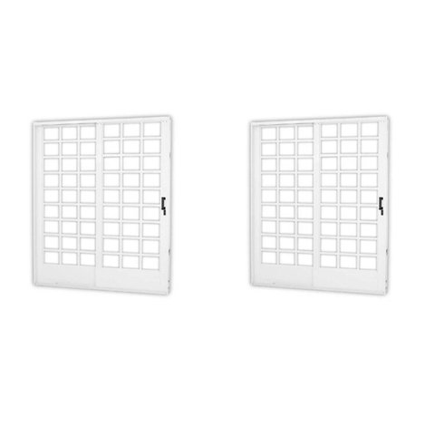 Kit com 2 Portas de Aço de Correr 215x160cm Minas Sul Mgm