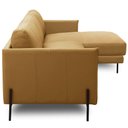 Ver imagem 7 de Sofá 4 Lugares com Chaise Direito Sala Living 300cm Amábile L06 Couro Marrom Claro - Lyam Decor