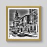 Quadro Fotografia Veneza PB - 20x20cm - Moldura Caixa Madeira - 1