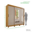Ver imagem 4 de Guarda-roupa 2 Gavetas 3 Portas de Correr com Espelho com Pés Porto