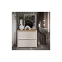 Ver imagem 2 de Sapateira Mel com 2 Portas Basculantes para Quarto ou Hall de Entrada - Off White com Freijó