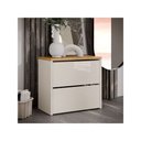 Ver imagem 1 de Sapateira Mel com 2 Portas Basculantes para Quarto ou Hall de Entrada - Off White com Freijó