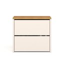 Ver imagem 6 de Sapateira Mel com 2 Portas Basculantes para Quarto ou Hall de Entrada - Off White com Freijó