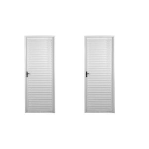 Kit com 2 Portas de Aço Laminada 215x75cm Minas Sul Mgm