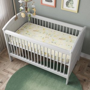 Colchão Baby Berço D18 130x70x7 Bms Estampado Amarelo