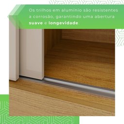 Guarda-roupa 4 Gavetas 3 Portas de Correr com Espelho com Pés Porto - 6