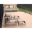 Ver imagem 2 de Mini Cadeira Espreguiçadeira para Piscina Jardim em Tela Sling Bege