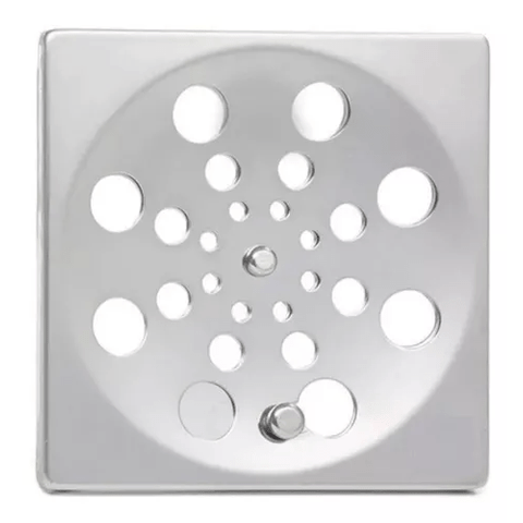 Ralo Grelha Tampa Inox Quadrado 10x10 Rotativo Abre e Fecha