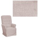 Ver imagem 2 de Poltrona de Amamentação C/ Balanço Maria Clara Bebê Completo:tb 196 Linho Rose