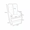 Ver imagem 6 de Poltrona de Amamentação C/ Balanço Maria Clara Bebê Completo:tb 196 Linho Rose