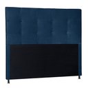 Ver imagem 3 de Kit Cabeceira e Calçadeira Baú King 1,95m Berlim Suede Azul Marinho - Pallazio