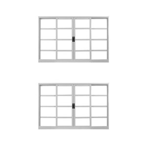 Kit com 2 Janelas de Aço de Correr 100x150cm 4 Folhas Minas Sul Mgm