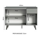 Ver imagem 4 de Balcão de Cozinha 120cm 3 Portas 1 Gaveta com Pés Nice Madesa