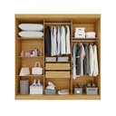 Ver imagem 2 de Guarda-Roupa 2 Gavetas 6 Portas Lisboa Marrom/Cinamomo/Off White