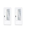 Ver imagem 1 de Kit com 2 Portas de Aço Postigo 215x85cm com Grade Quadrada Minas Sul MGM Branco