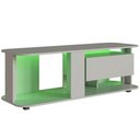 Ver imagem 2 de Estante Baixa Rack Tv até 55" 135x45x47cm Gaveta Iluminação Led Rgb Ra0136 Arenas