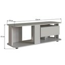 Ver imagem 7 de Estante Baixa Rack Tv até 55" 135x45x47cm Gaveta Iluminação Led Rgb Ra0136 Arenas