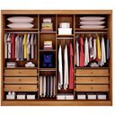 Ver imagem 3 de Guarda Roupa Casal Livorno 6 Portas 6 Gavetas com Espelho Cinamomo - Novo Horizonte