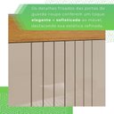 Ver imagem 6 de Guarda-Roupa 2 Gavetas 6 Portas com Espelho com Pés Lisboa Marrom/Cinamomo/Off White