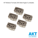Ver imagem 2 de Kit 5 Tomada 20a 2p+t Cor Argila Sleek Margirius Cor:argila