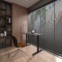 Ver imagem 5 de Mesa Escritório com Regulagem de Altura Elétrica Flexispot 120cm Industrial Grafite Cinza