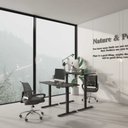 Ver imagem 6 de Mesa Escritório com Regulagem de Altura Elétrica Flexispot 120cm Industrial Grafite Cinza