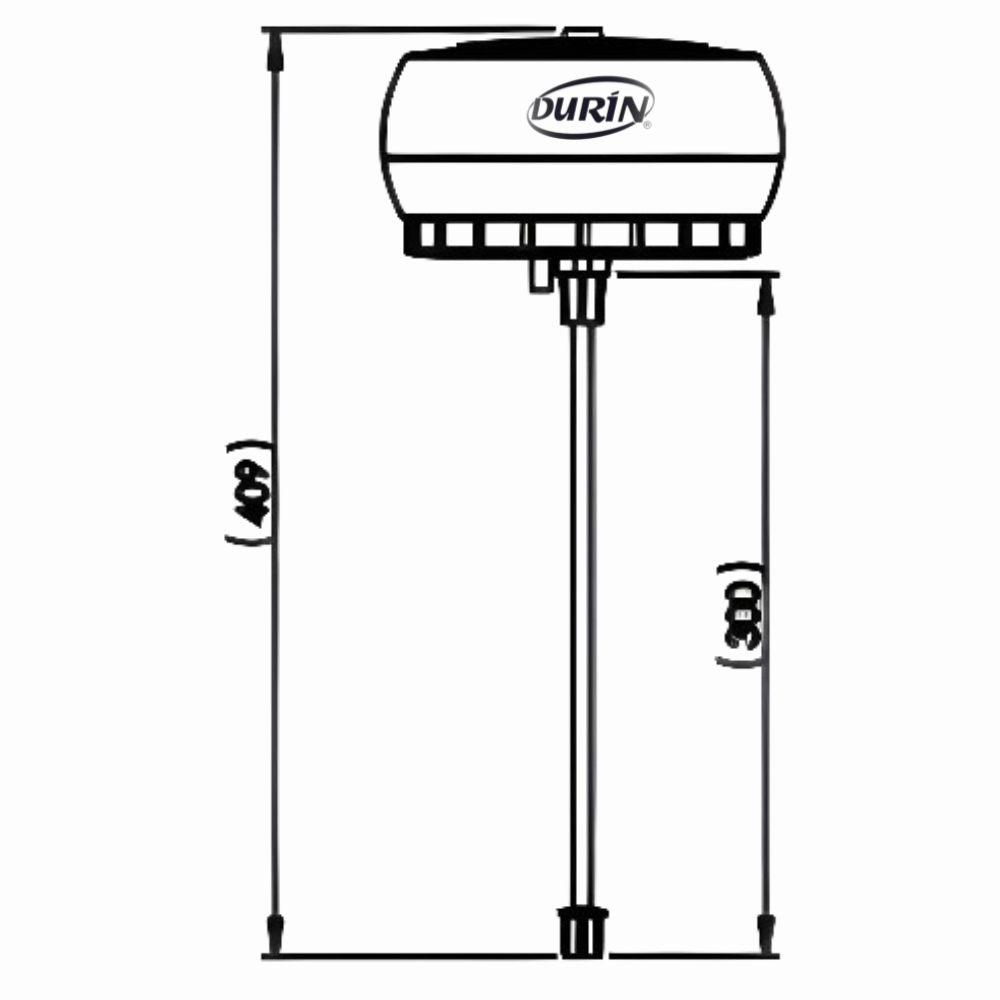 Chuveiro Ducha Eletrônica Premium Potência 7500w/220v Preto Durín - 5