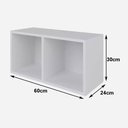 Ver imagem 2 de Nicho Mdf Branco Tx Retangular com Fundo 30a X 60l X 24p Cm Nchbr007