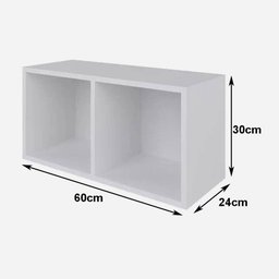Nicho Mdf Branco Tx Retangular com Fundo 30a X 60l X 24p Cm Nchbr007 - 2