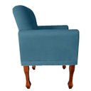 Ver imagem 3 de Poltrona Stephany Estofada para Quarto e Sala de Estar - Suede - Sv Decor:azul Royal