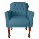 Ver imagem 1 de Poltrona Stephany Estofada para Quarto e Sala de Estar - Suede - Sv Decor:azul Royal
