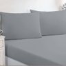 Jogo de Cama Malha Lençol 100% Algodão Gran Moratta 3 Peças Casal - Cinza - 2
