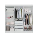 Ver imagem 2 de Guarda-Roupa 4 Gavetas 6 Portas com Espelho Lisboa Branco