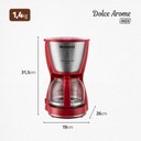 Ver imagem 7 de Cafeteira Elétrica Mondial Dolce Arome Vermelho/inox 800w 220v - C-32-32x-r