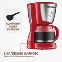 Ver imagem 6 de Cafeteira Elétrica Mondial Dolce Arome Vermelho/inox 800w 220v - C-32-32x-r
