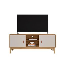 Rack para Tv Safira Plus 1,35m Cedro/off White - Casa D - 1
