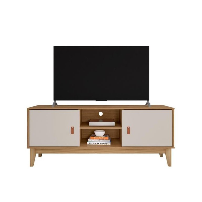 Rack para Tv Safira Plus 1,35m Cedro/off White - Casa D